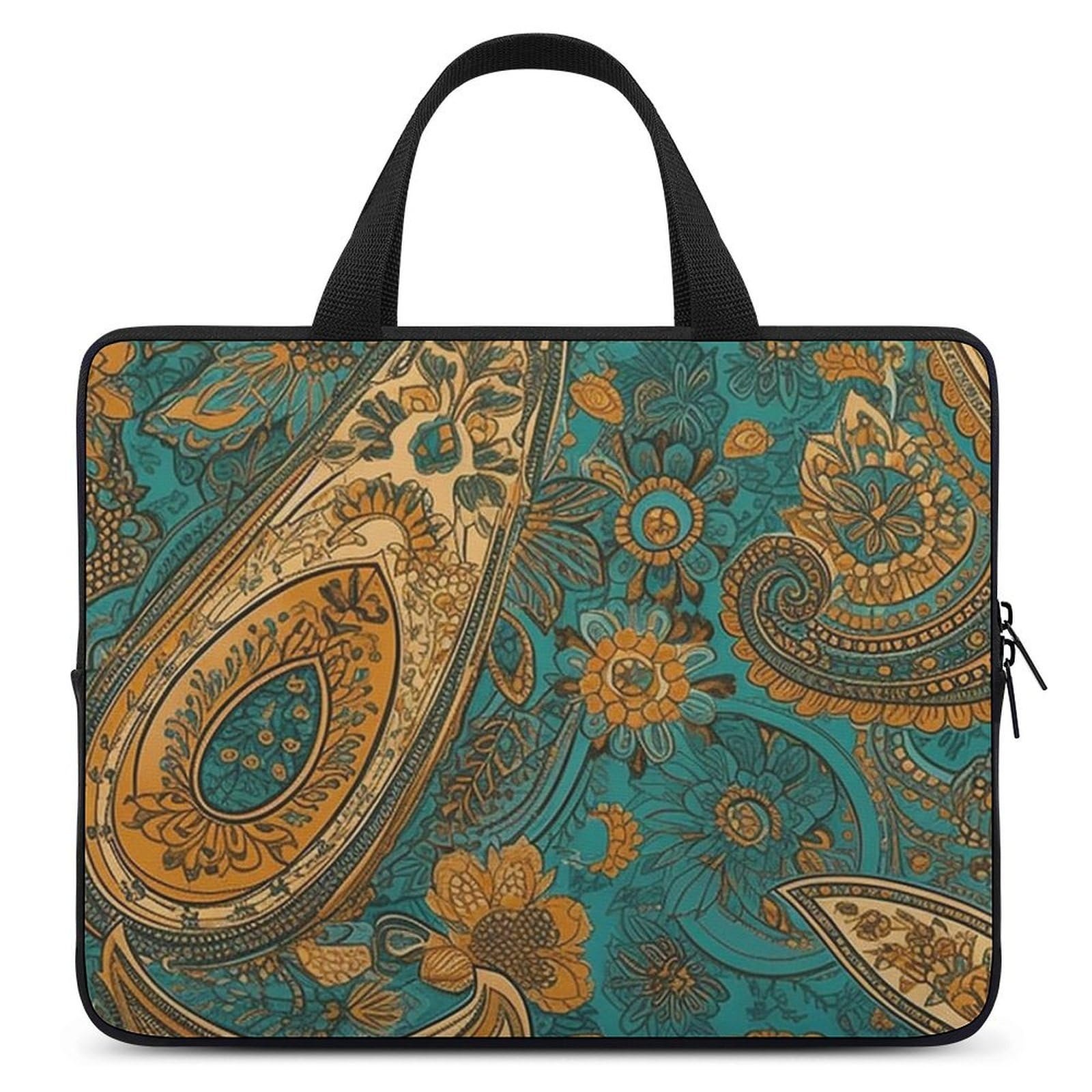 Bolso maletín para laptop mujer - Estampado cachemira