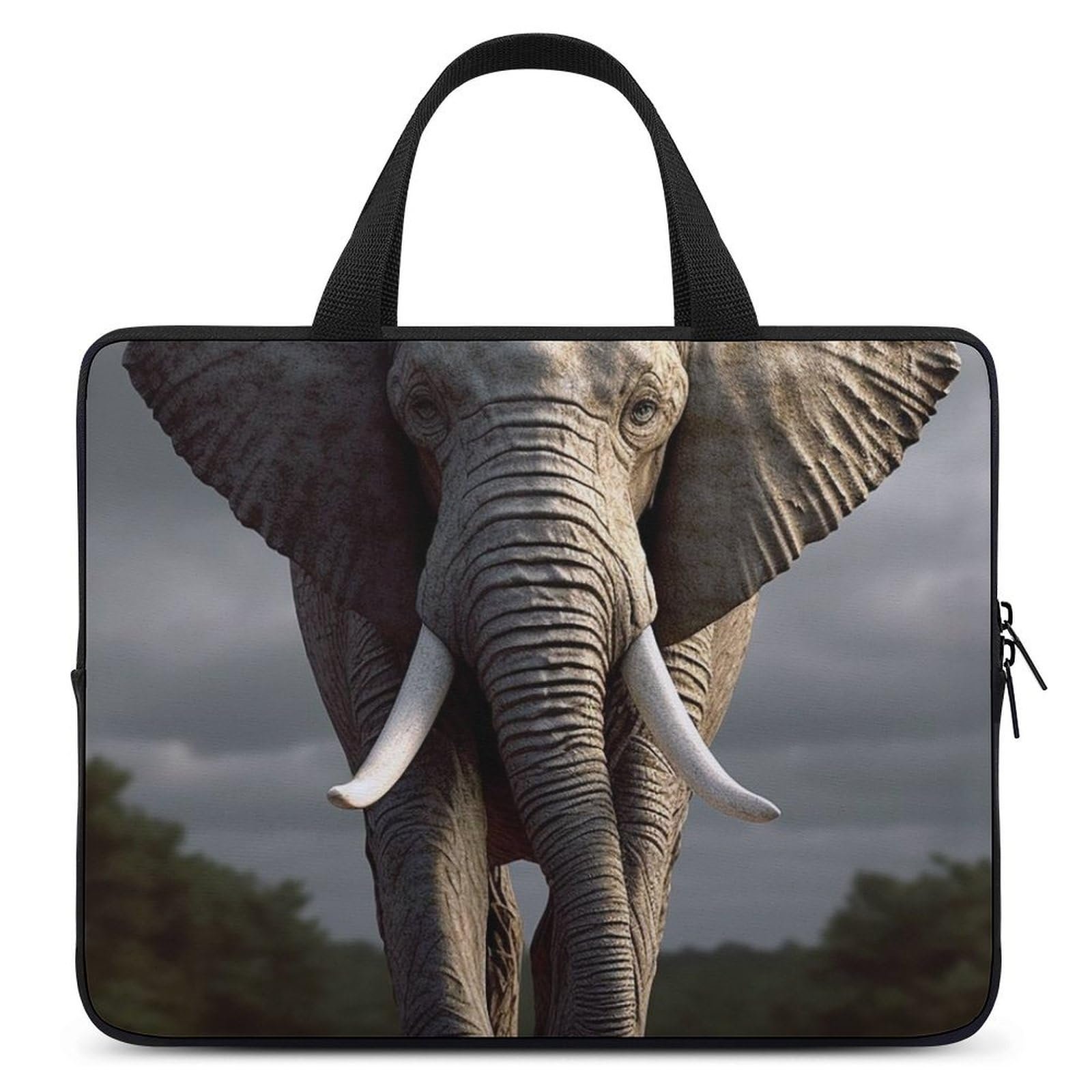 Bolso LYHVSFZQ para laptop con elefante 3D