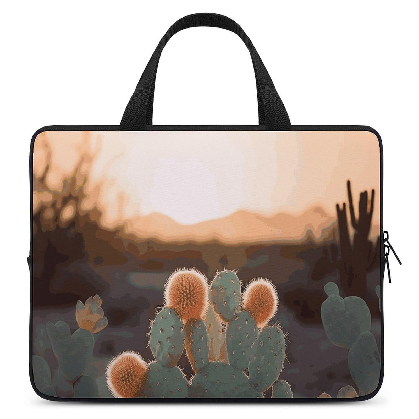 Bolsa para laptop 15" para mujer — Cactus atardecer