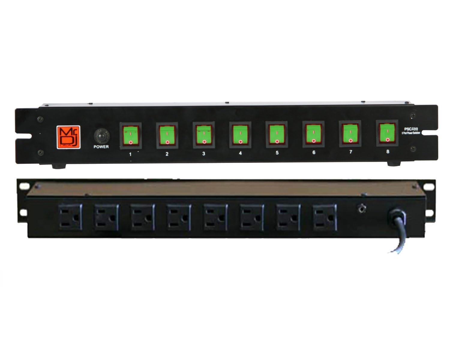 Mr. Dj USA PSC400 Interruptor/Protector 8 Puertos