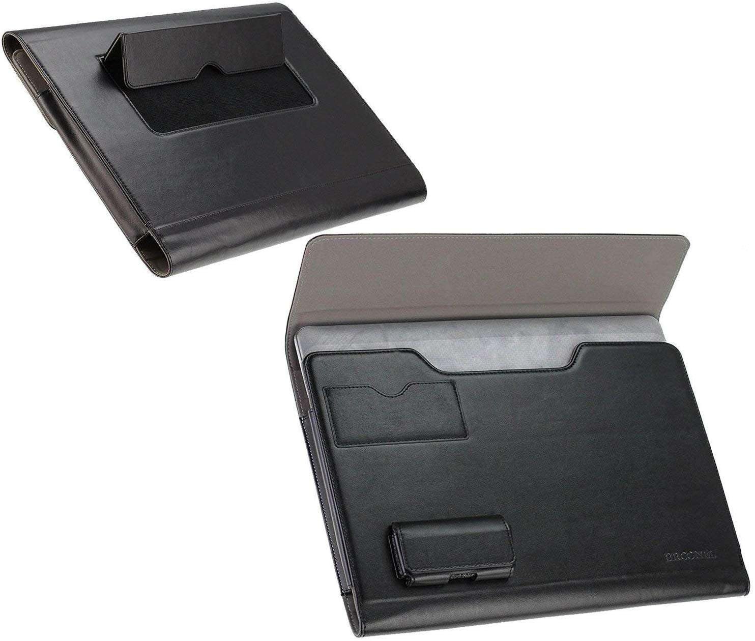 Funda folio de piel negra Broonel – Compatible KOOFORWAY 8\"