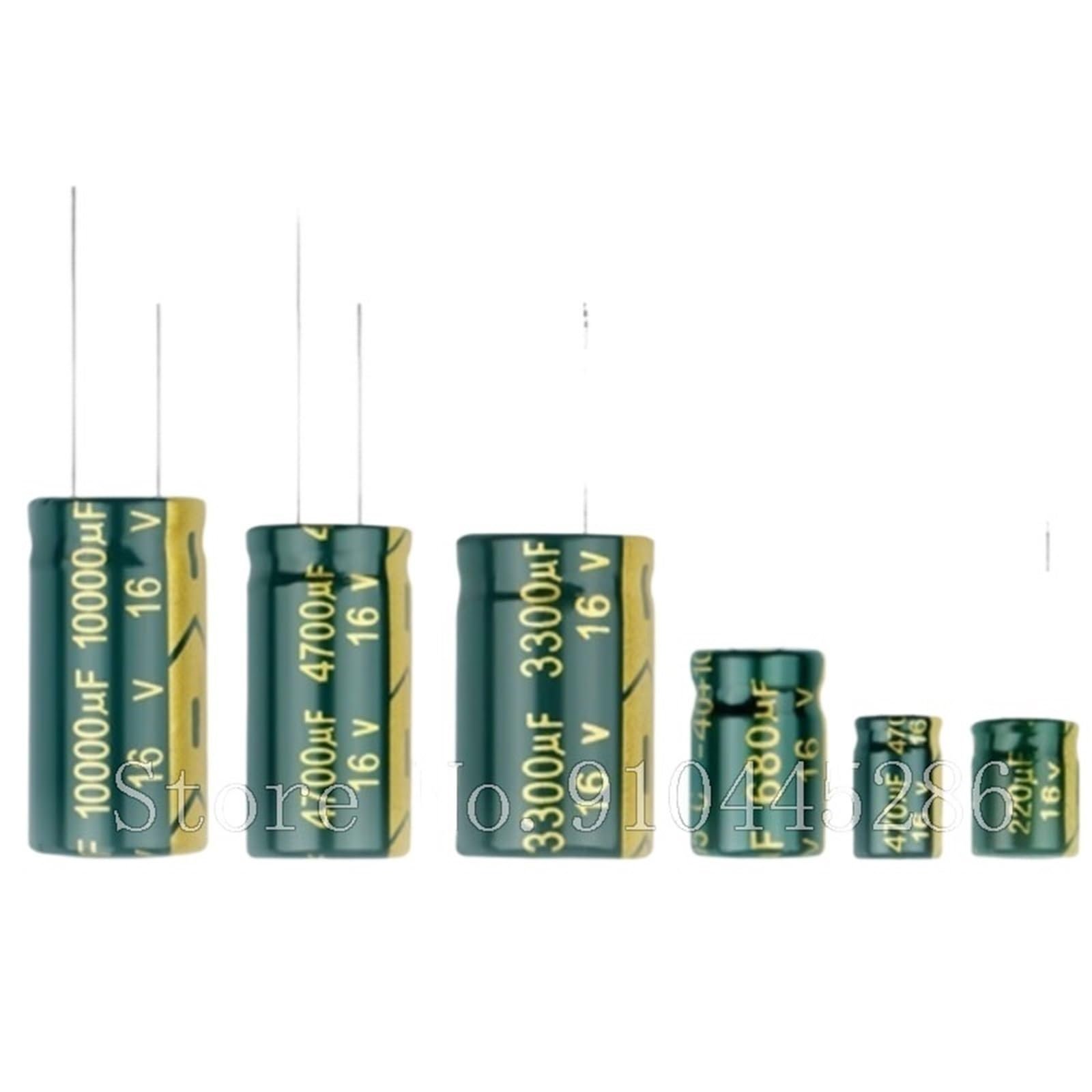 Condensadores aluminio HF 10–400V 100–3300µF