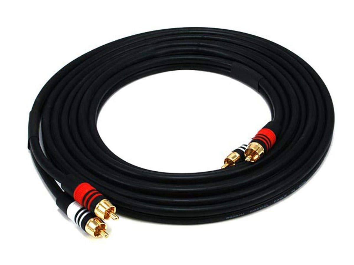 Monoprice Cable de audio 2 canales 12 ft RCA 22AWG
