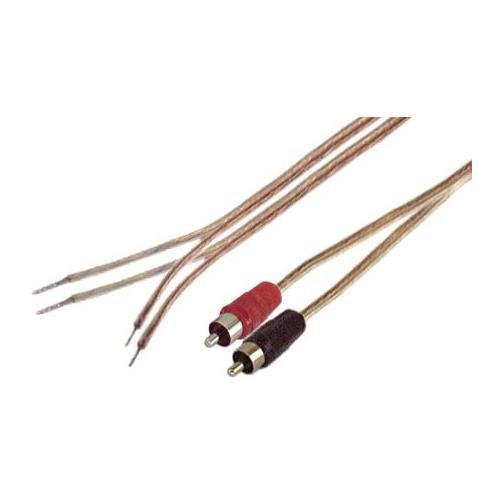 Cable para altavoz 18 AWG con RCA macho, par 6 ft