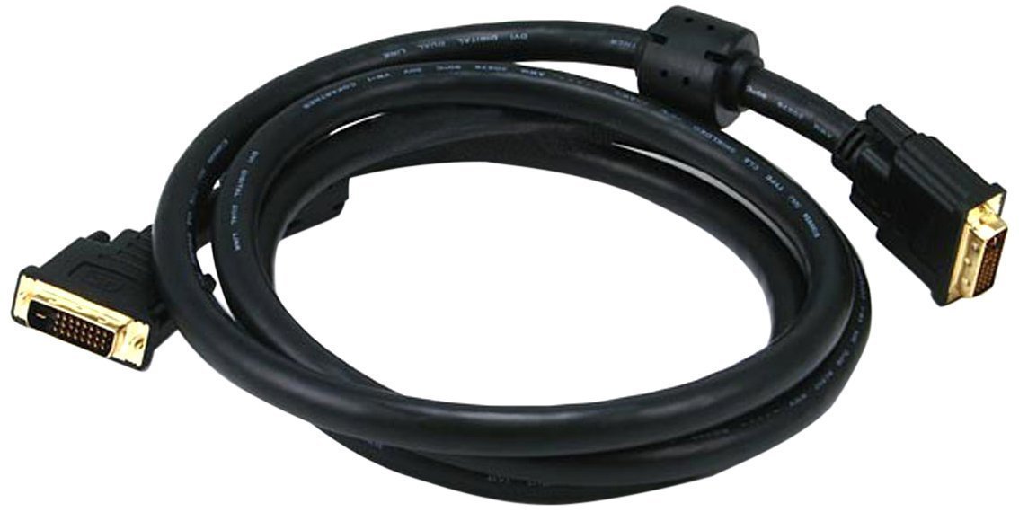Cable DVI-D doble enlace 6 ft 24 AWG - Negro