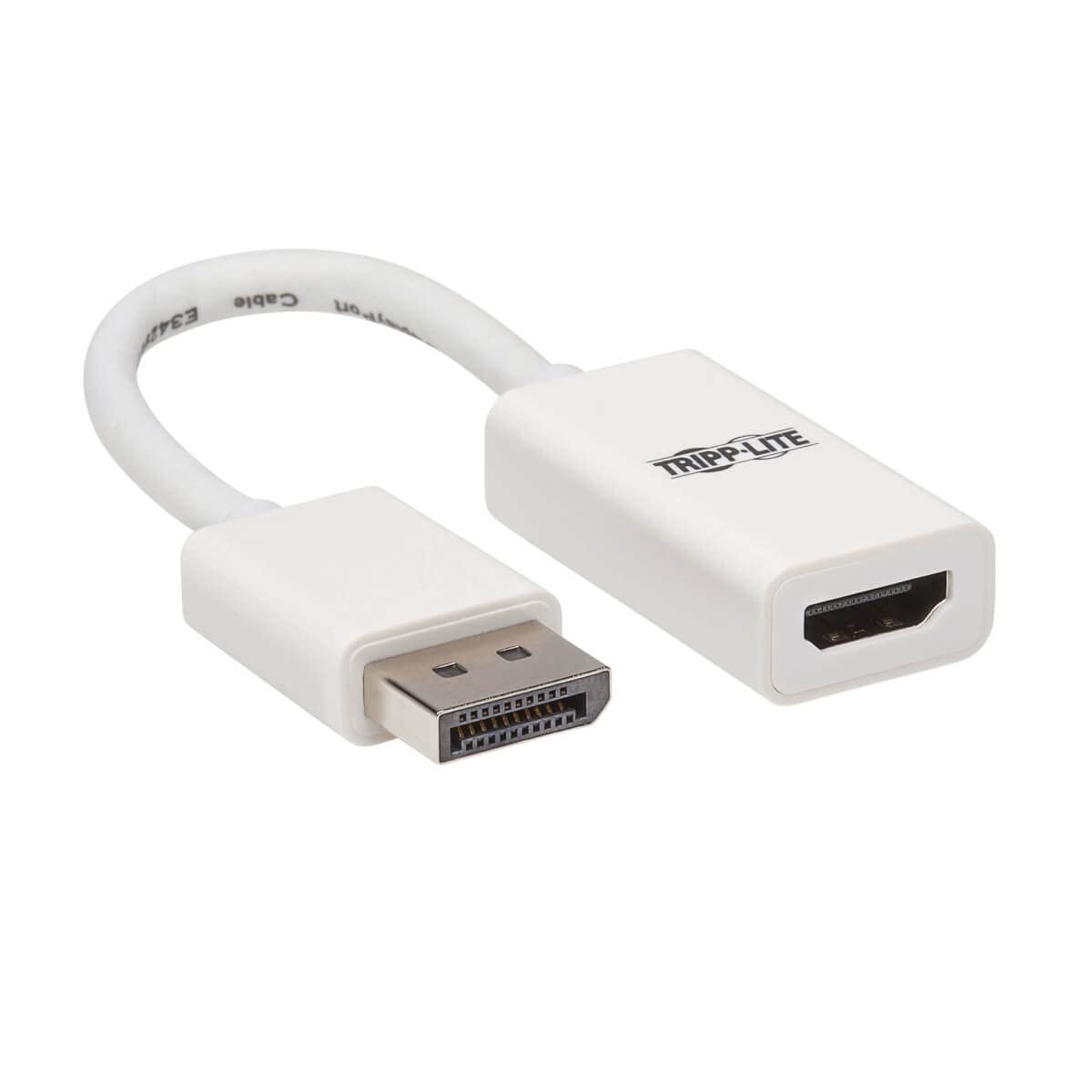 Adaptador activo DisplayPort a HDMI 4K M/F Blanco 6in