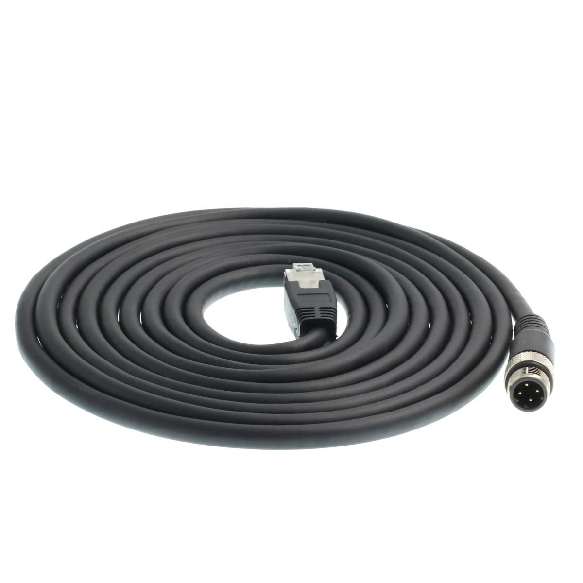 DRRI M12 D-Code 4pin macho a RJ45 CAT6 blindado