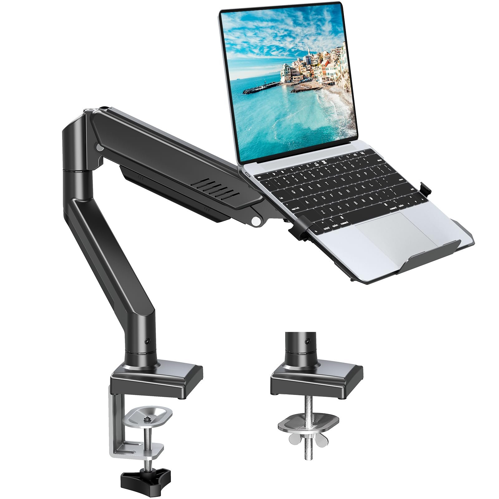 MOUNTUP Soporte 2 en 1 para laptop y monitor (hasta 32")