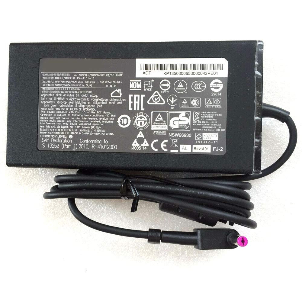 Adaptador AC 135W 19V 7.1A Punta 5.5x1.7mm Morado para Acer
