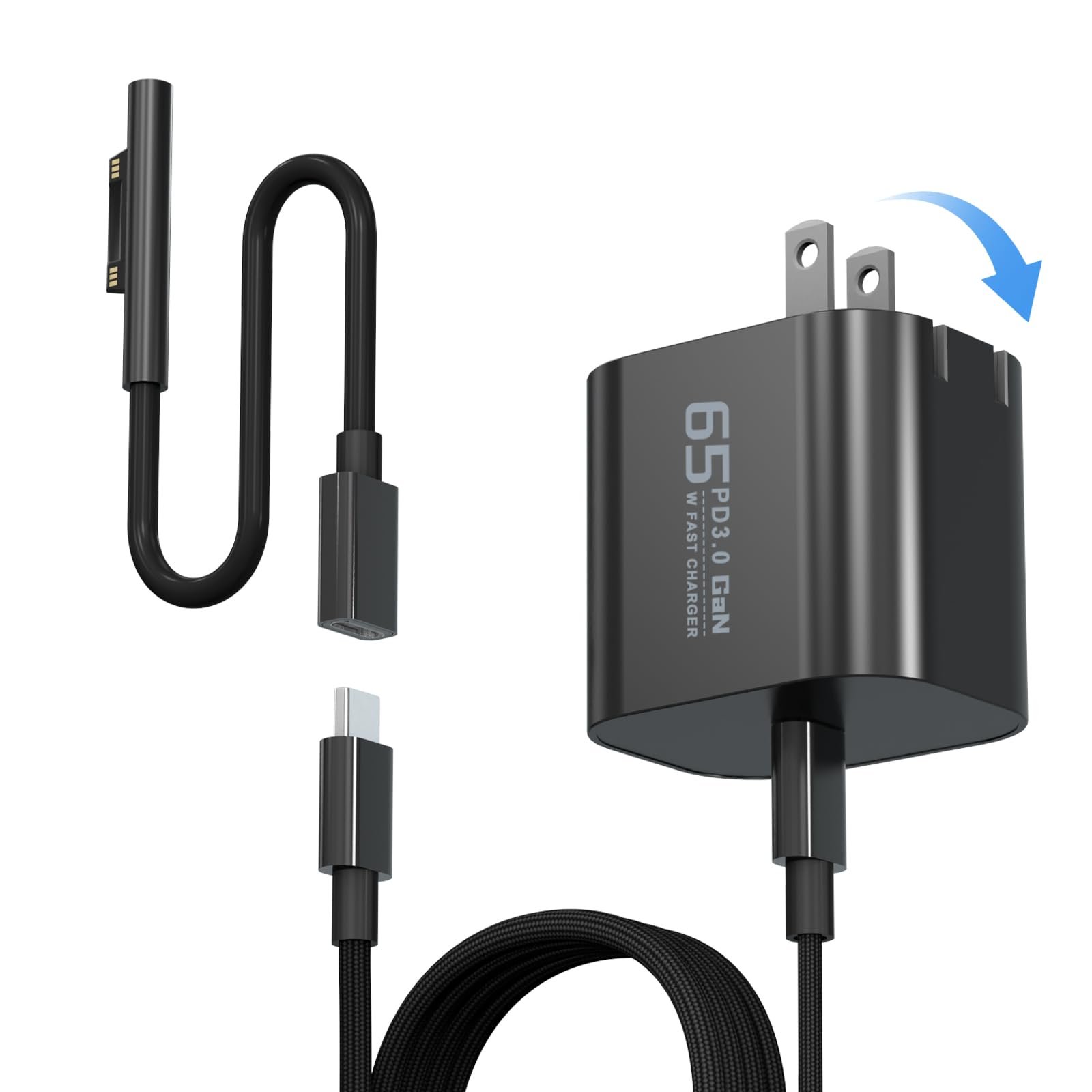 Cargador USB-C 65W para Microsoft Surface (Pro/Book)