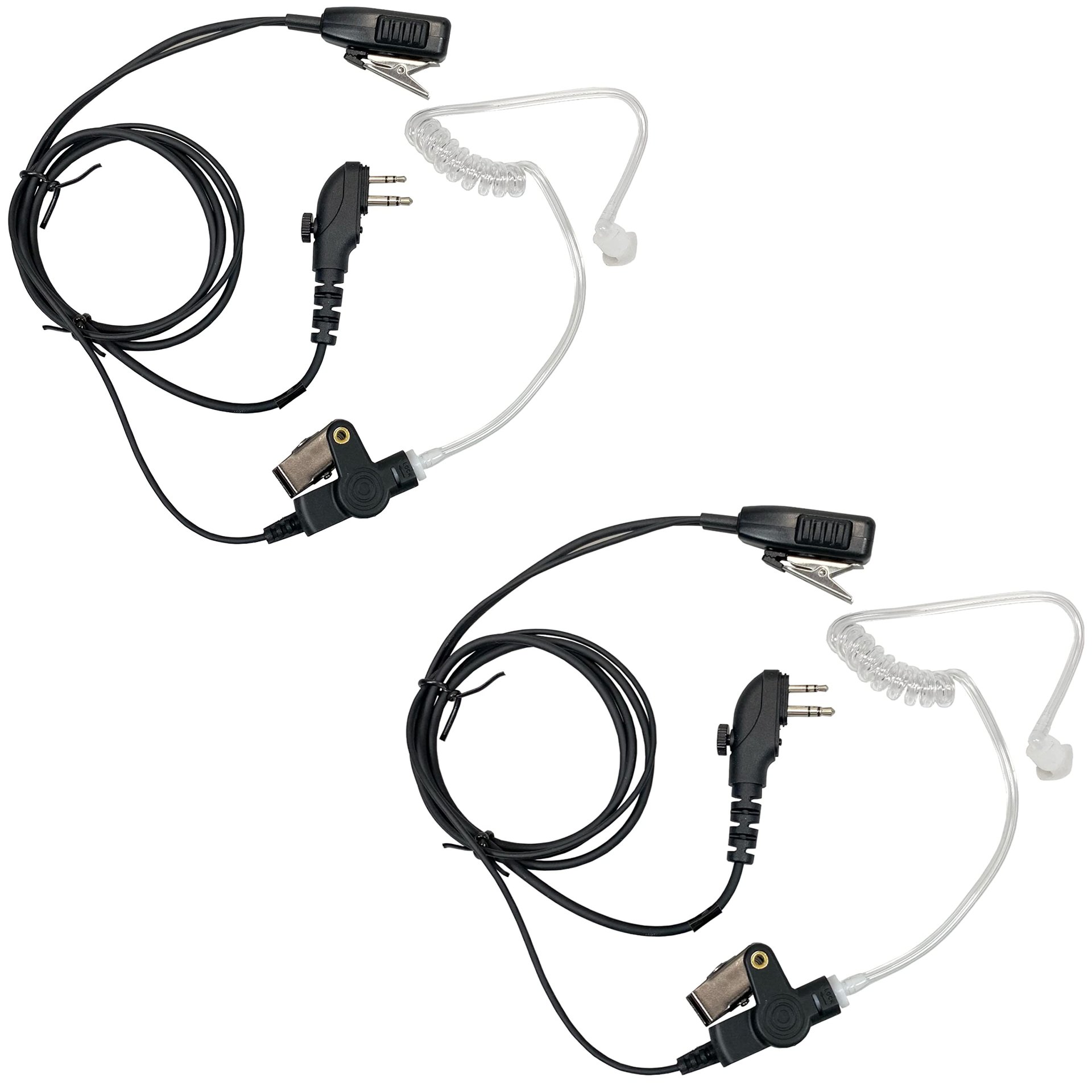 Auricular con tubo en espiral PTT 2-pin para HYTERA (2 pz)