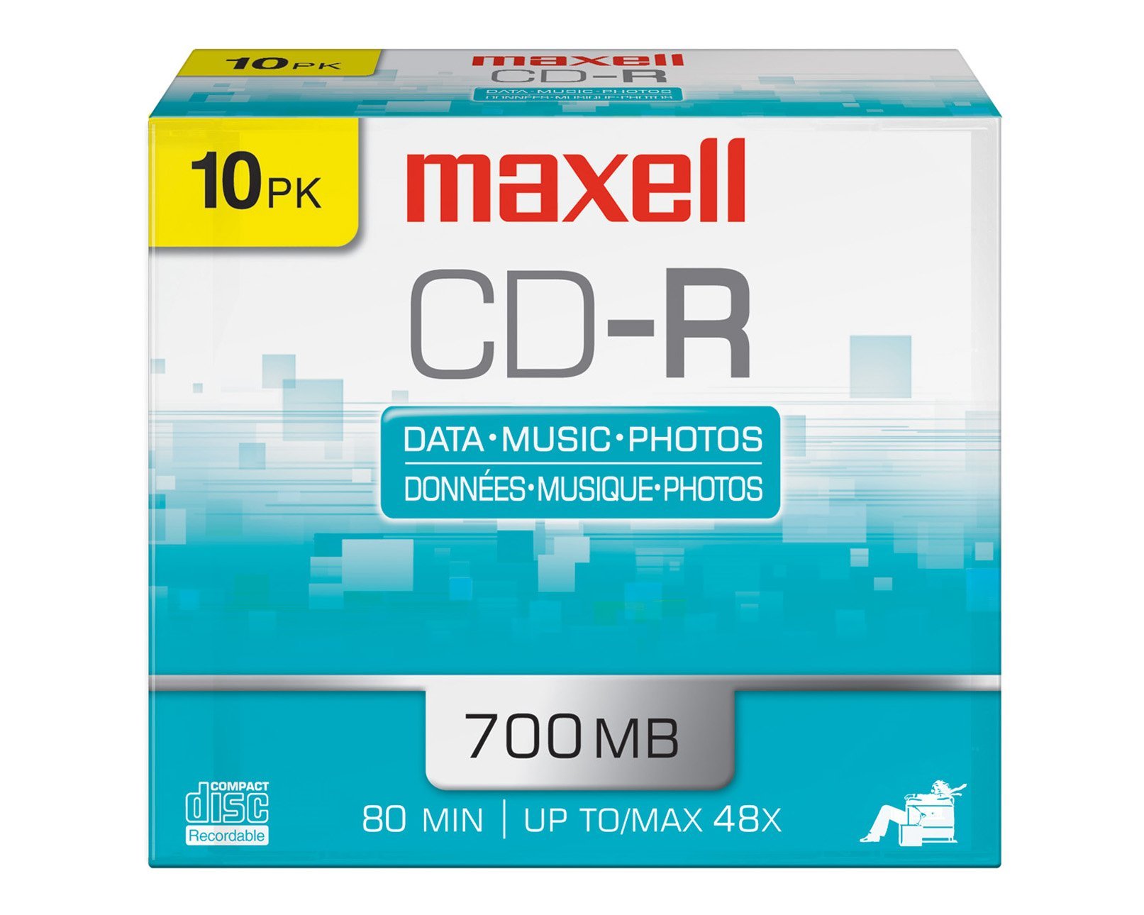 Maxell 648210 CD-R 700MB 80 min (paquete de 10)