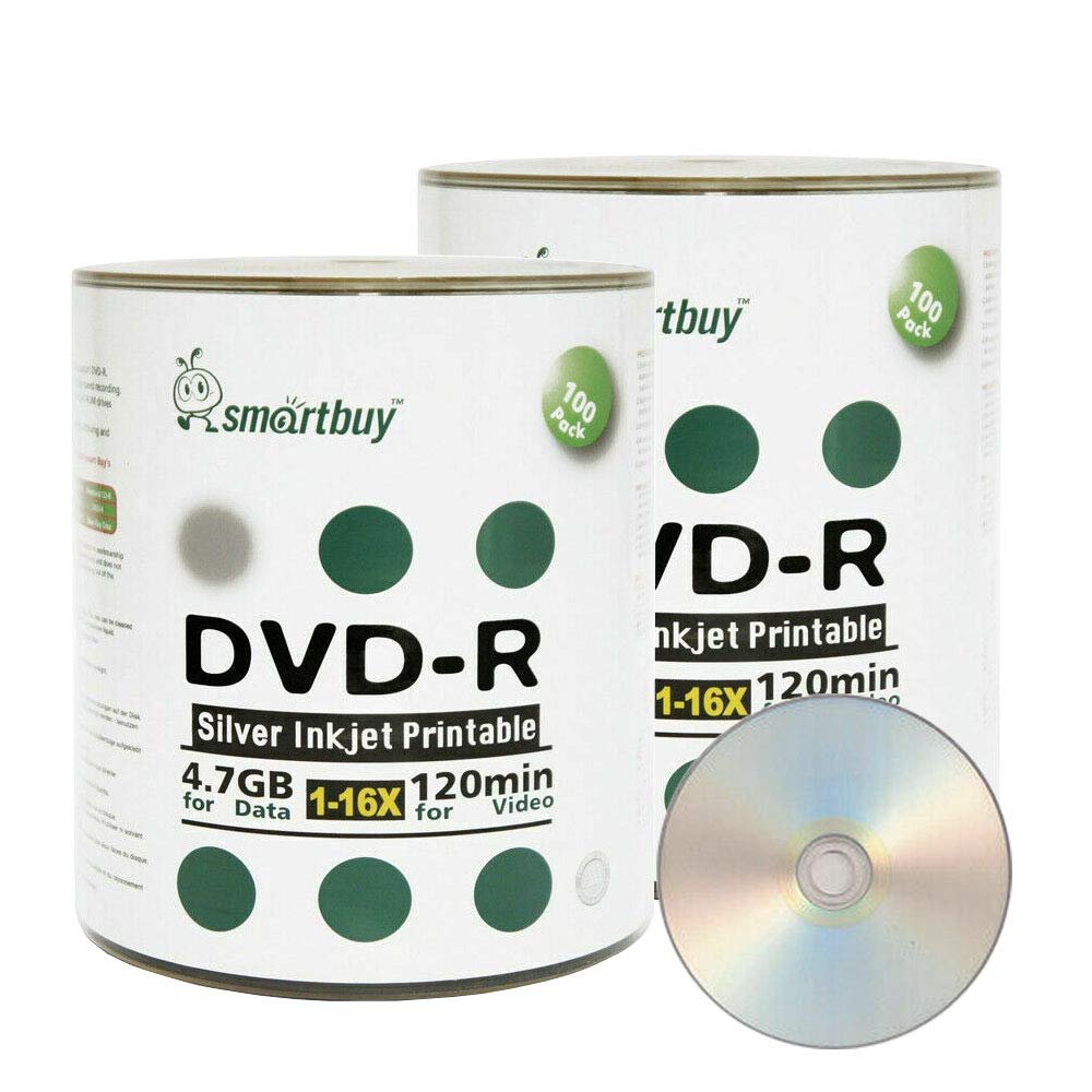 Smart Buy DVD-R 4.7GB 16x Plateado Imprimible 200 pzas