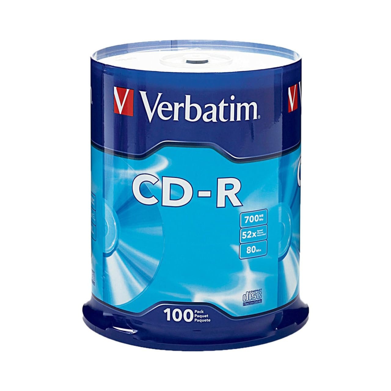 Verbatim CD-R grabables 700 MB/80 min, paquete de 100