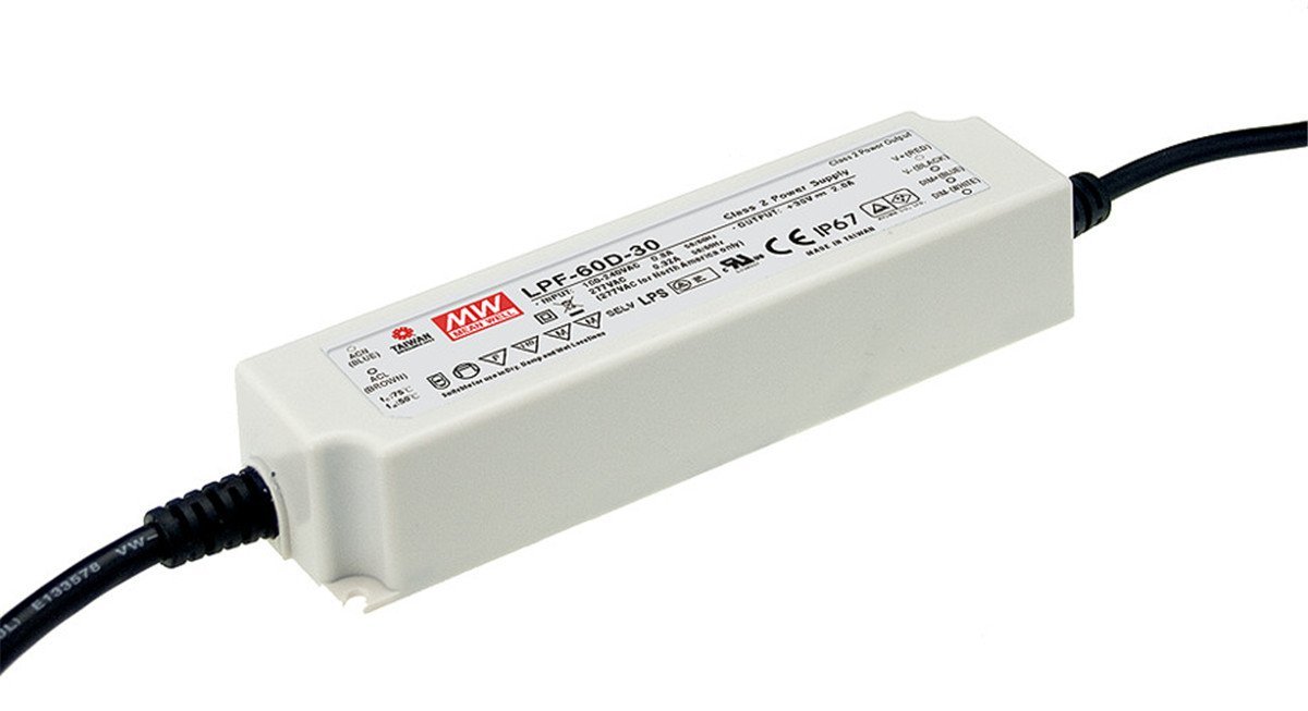 Mean Well LPF-60D-15 15V 4A 60W Fuente LED con PFC