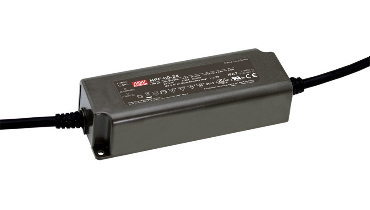 PowerNex Mean Well NPF-60-12 12V 5A 60W Fuente LED con PFC