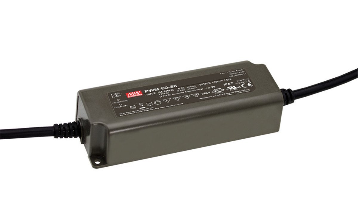 MEAN WELL PWM-60-24 — Fuente LED 60W 24V 2.5A