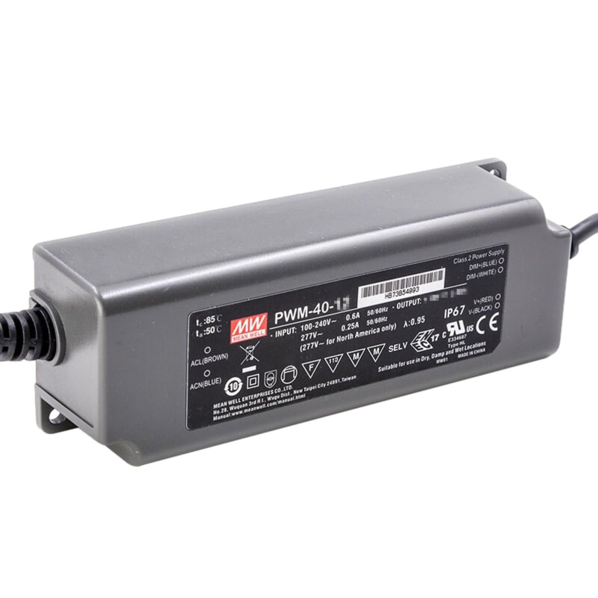 Mean Well PWM-40-24 Controlador LED 40W 1.67A