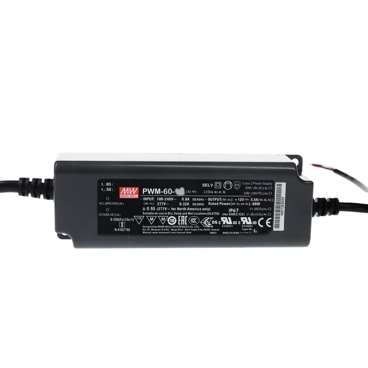 Mean Well PWM-60-24 Controlador LED 60W 2.5A