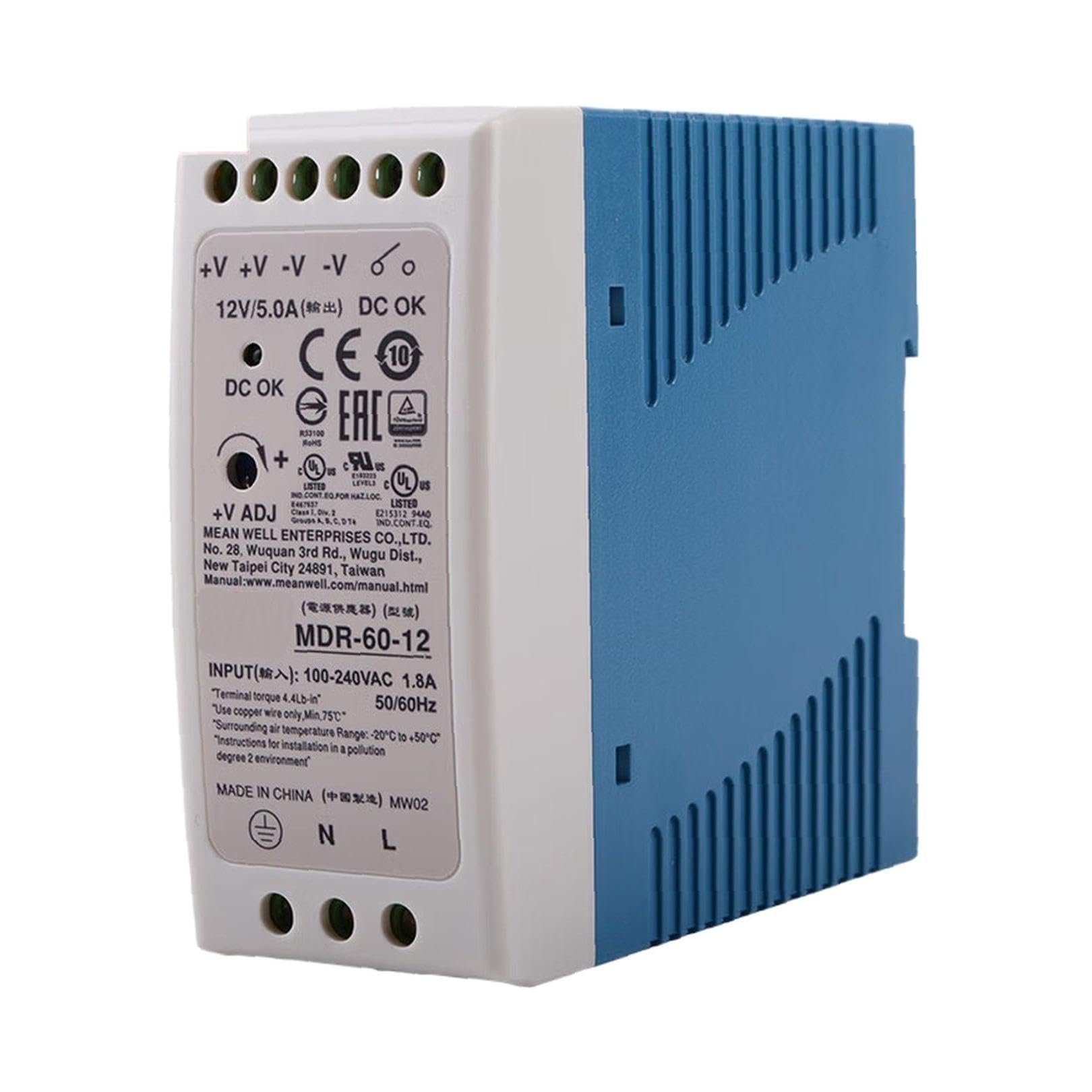DYSGLOBAL MDR-60-12 Fuente AC-DC Industrial 12V 5A 60W