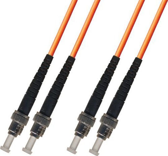 Cable fibra óptica dúplex 25 m (62.5/125) ST a ST