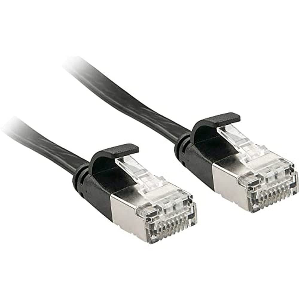 LINDY Cable de red Cat.6 plano U/FTP 1 m — Negro