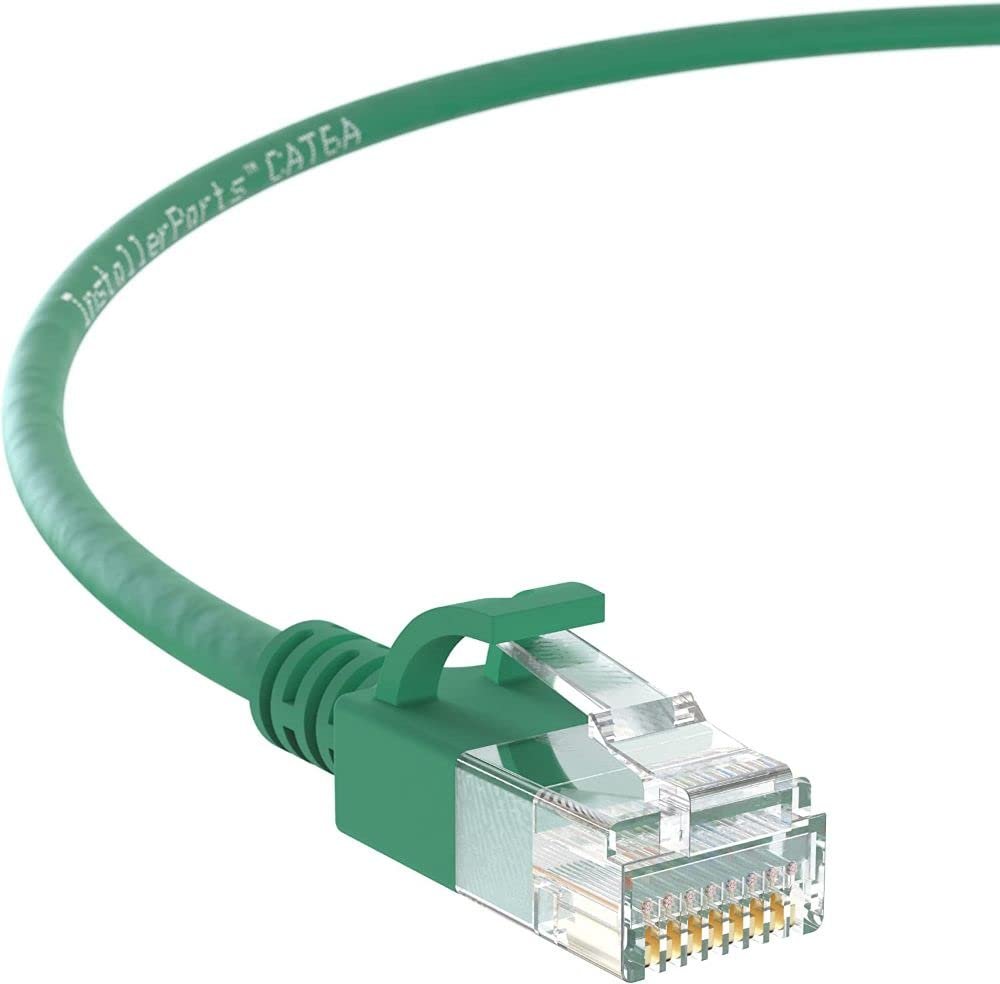 InstallerParts Cable Ethernet Cat6A Slim 3 ft (10) Verde