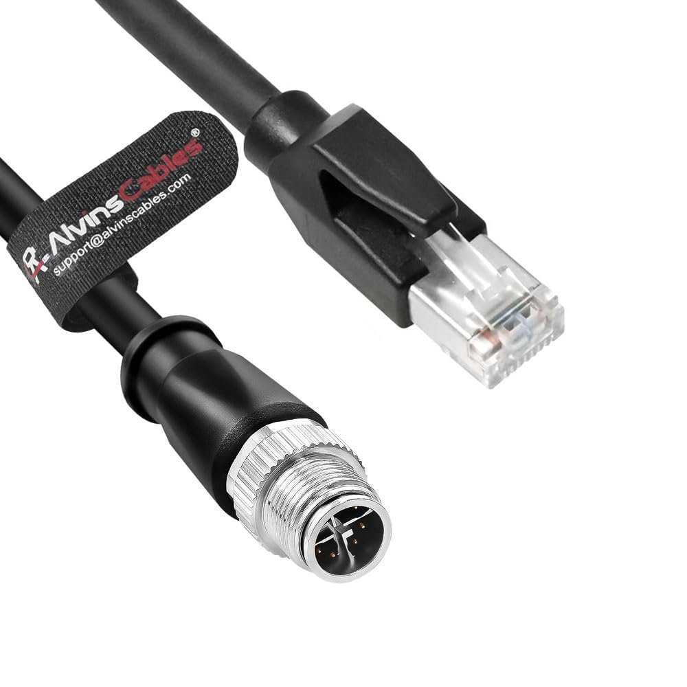 Alvin's Cables — M12 8 pines a RJ45 Cat6a 1 m