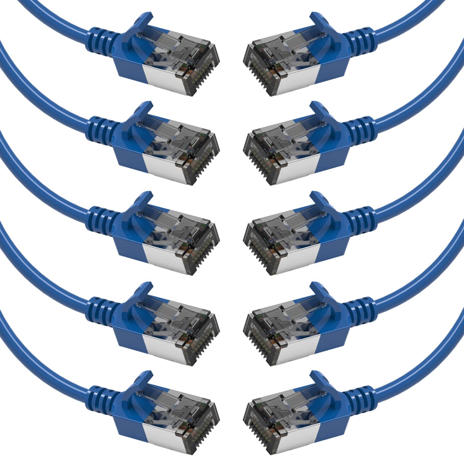 Beszin Cable Ethernet Cat.8 U/FTP 2ft Azul 10 pz
