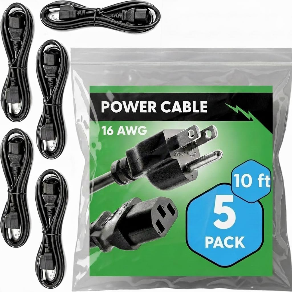 Rebuild Skills Cable C13 16AWG 10FT 5PK
