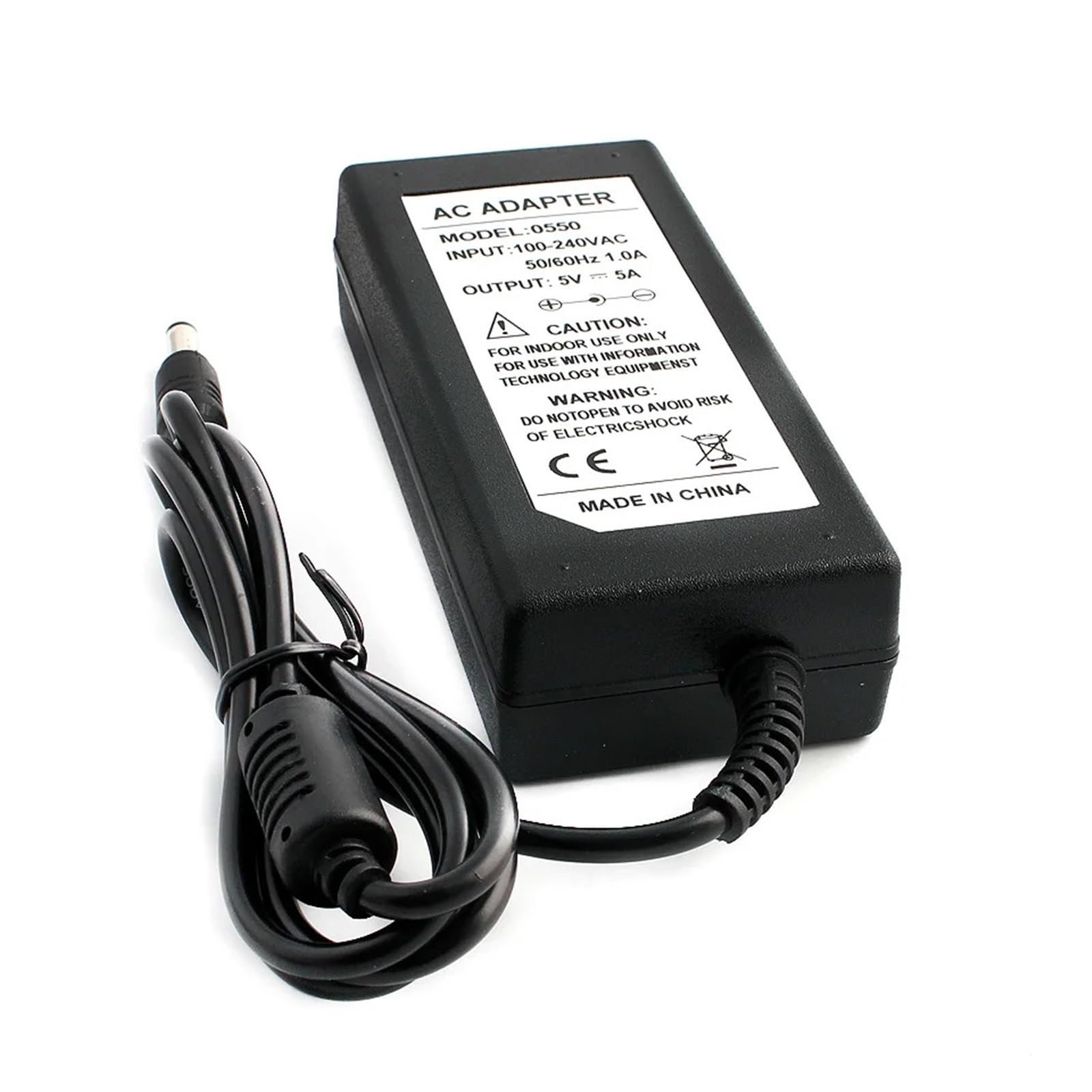 Fuente AC/DC 220V a 5/12/24V, conector 5.5×2.5 mm