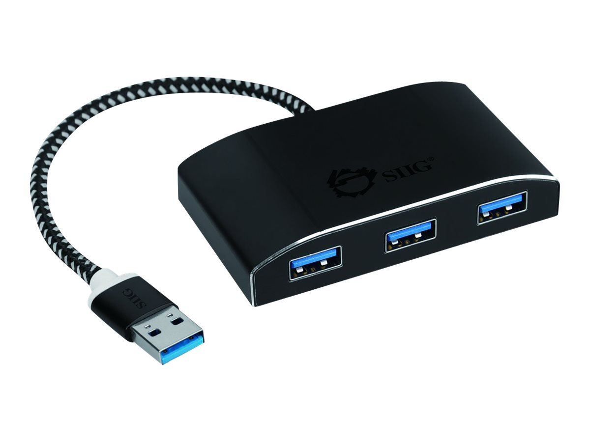 SIIG Hub USB 3.0 SuperSpeed 4 puertos con adaptador