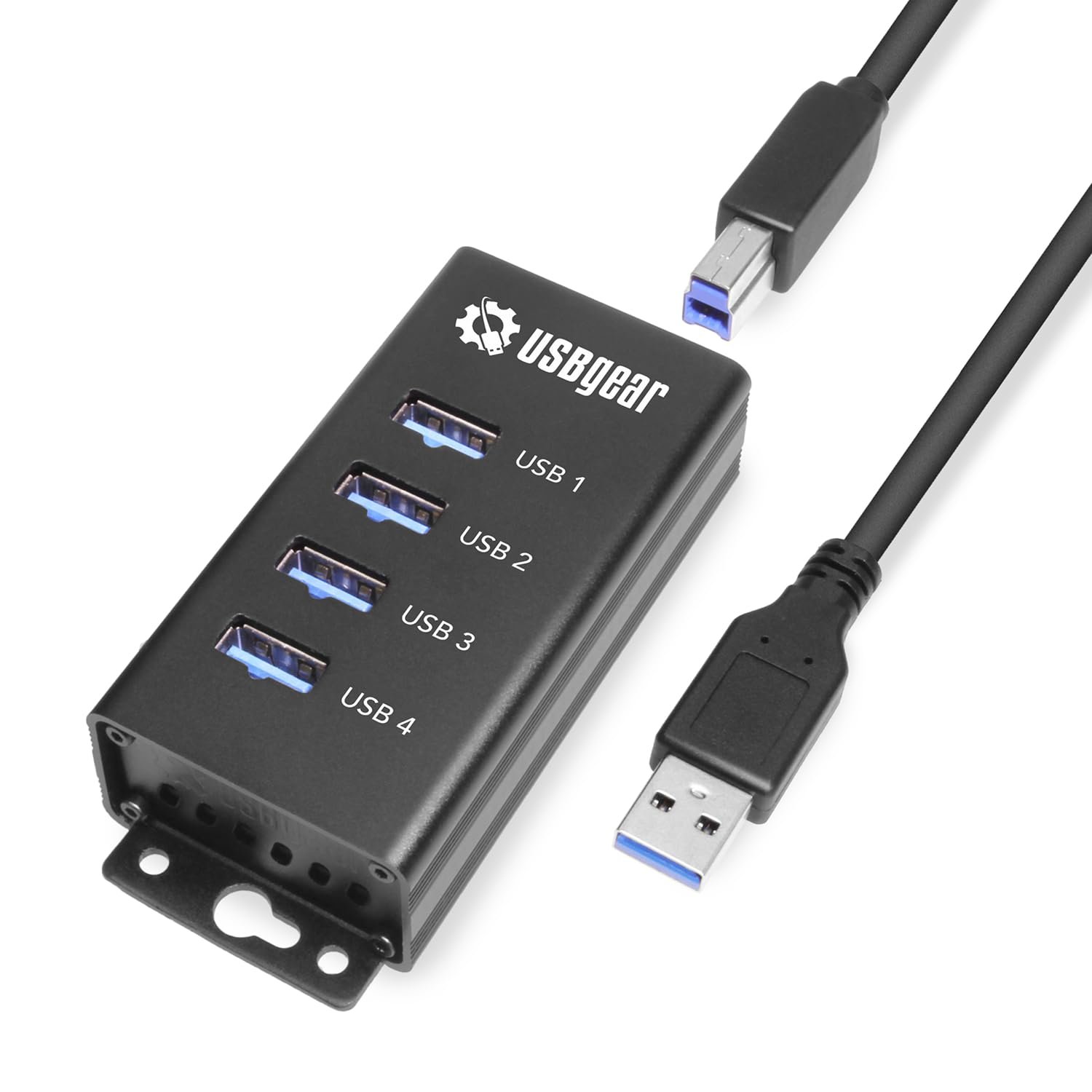 USBGear Hub USB 3.2 Gen 1 de 4 puertos