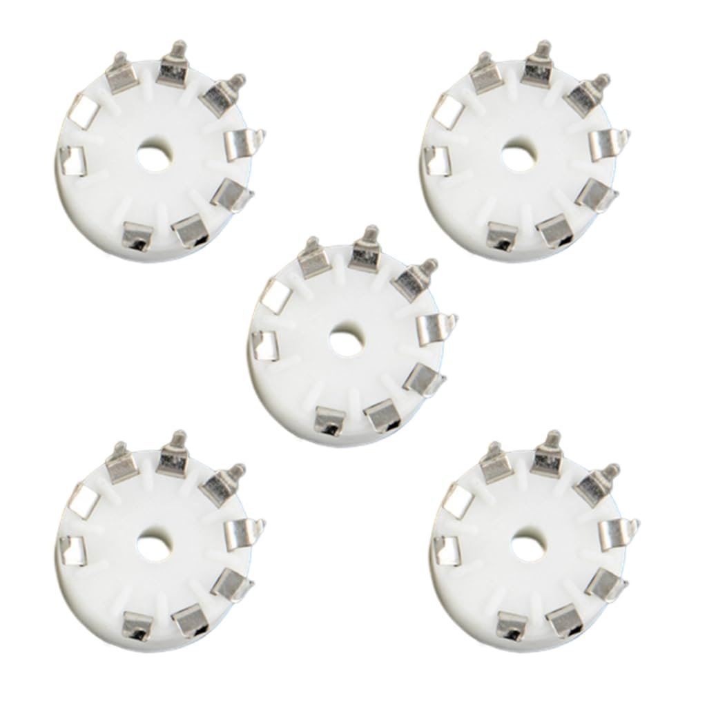 NSDSW — 5 piezas Base cerámica B9A 9 pines para tubos