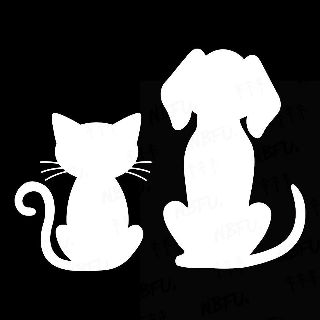 NBFU Adhesivos Vinil Impermeable Perro y Gato (2)