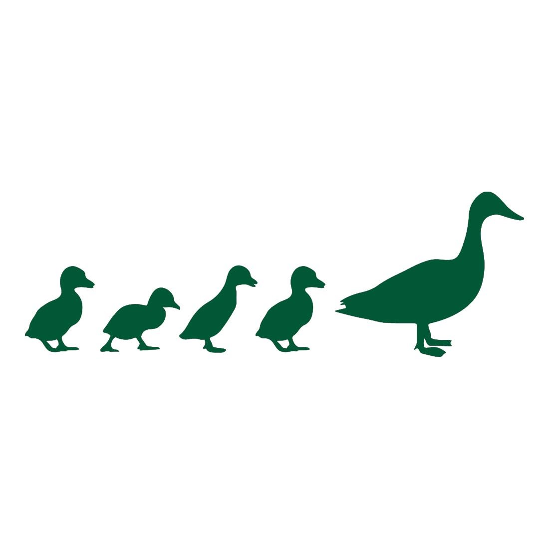 NBFU Familia Patos Mamá y Bebé (Verde) - Set 2