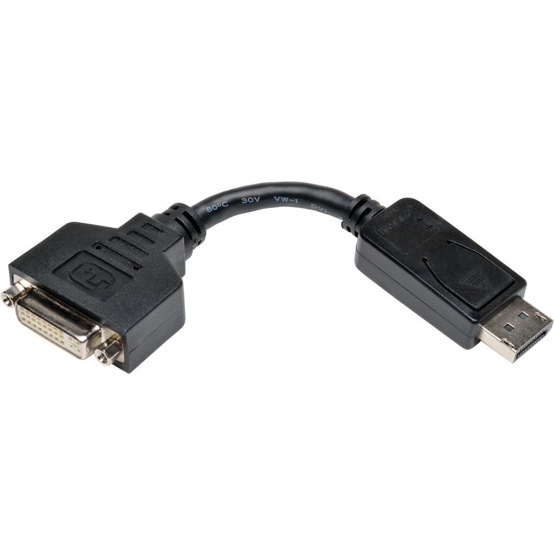 Cable adaptador DisplayPort macho a DVI-I hembra (6 in)