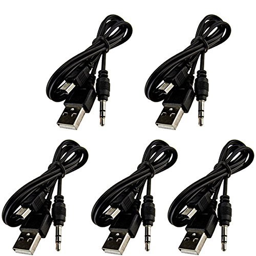 JNSupplier Cable USB 2.0 A Mini-B y Aux 3.5mm (5pz)