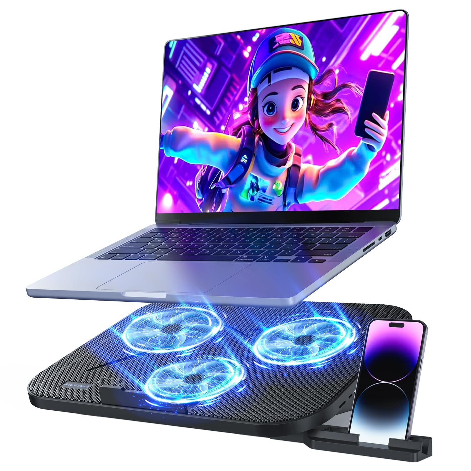 Base de ventilación para laptop 3 ventiladores silenciosos