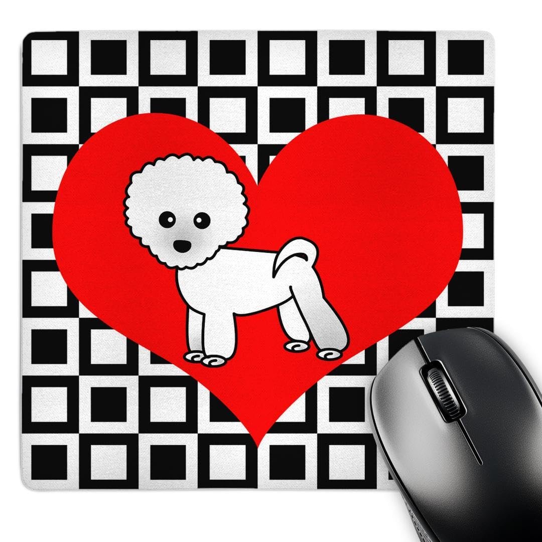 3dRose Alfombrilla para mouse 8 x 8 in Bichon Frise