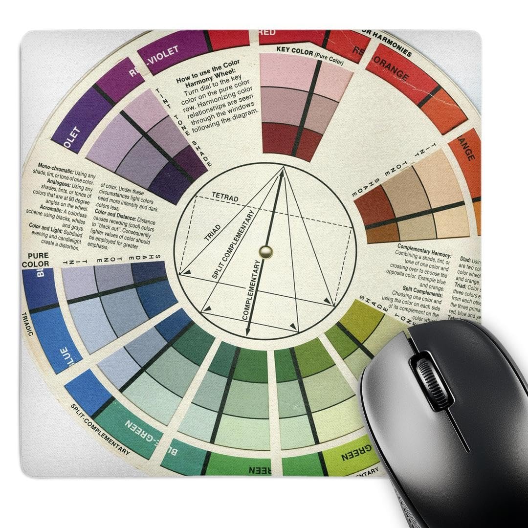 3dRose LLC Alfombrilla Mouse Rueda de Color 8x8 mp34643