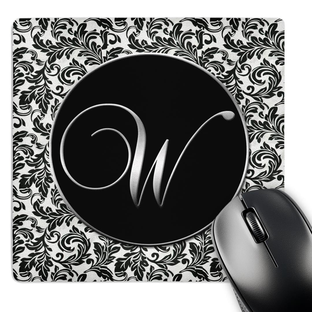 3dRose LLC Mouse Pad 8×8 in Letra W Damasco (mp38772 1)