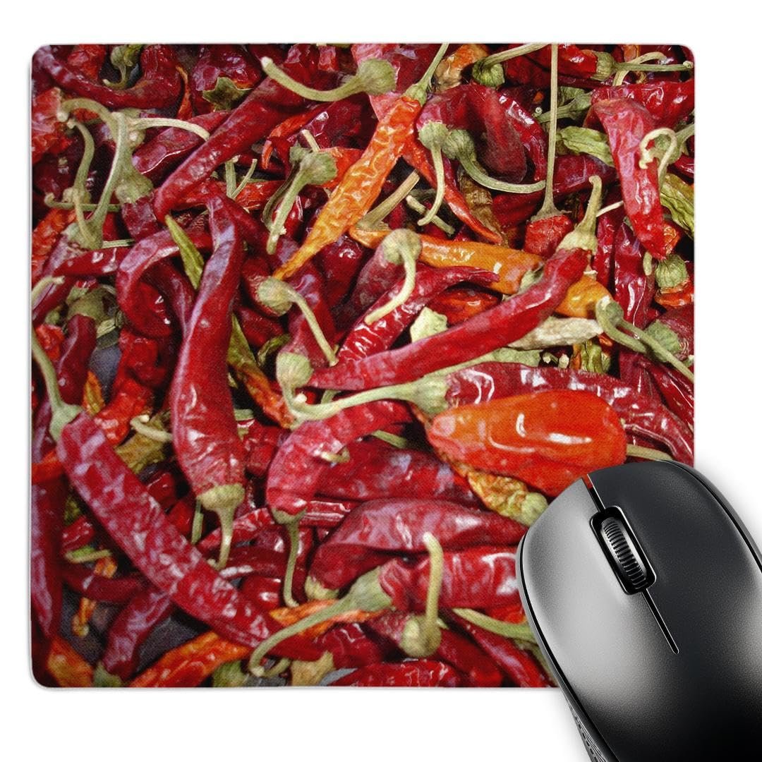 3dRose LLC Mouse Pad 8 x 8 pulgadas - Chiles secos