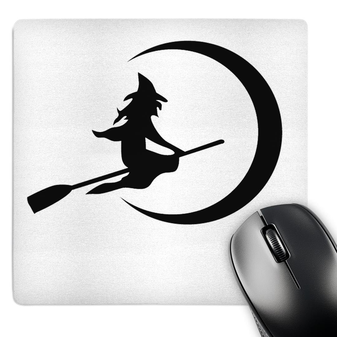 3dRose Bruja Malvada en Escoba - Mouse Pad 8x8