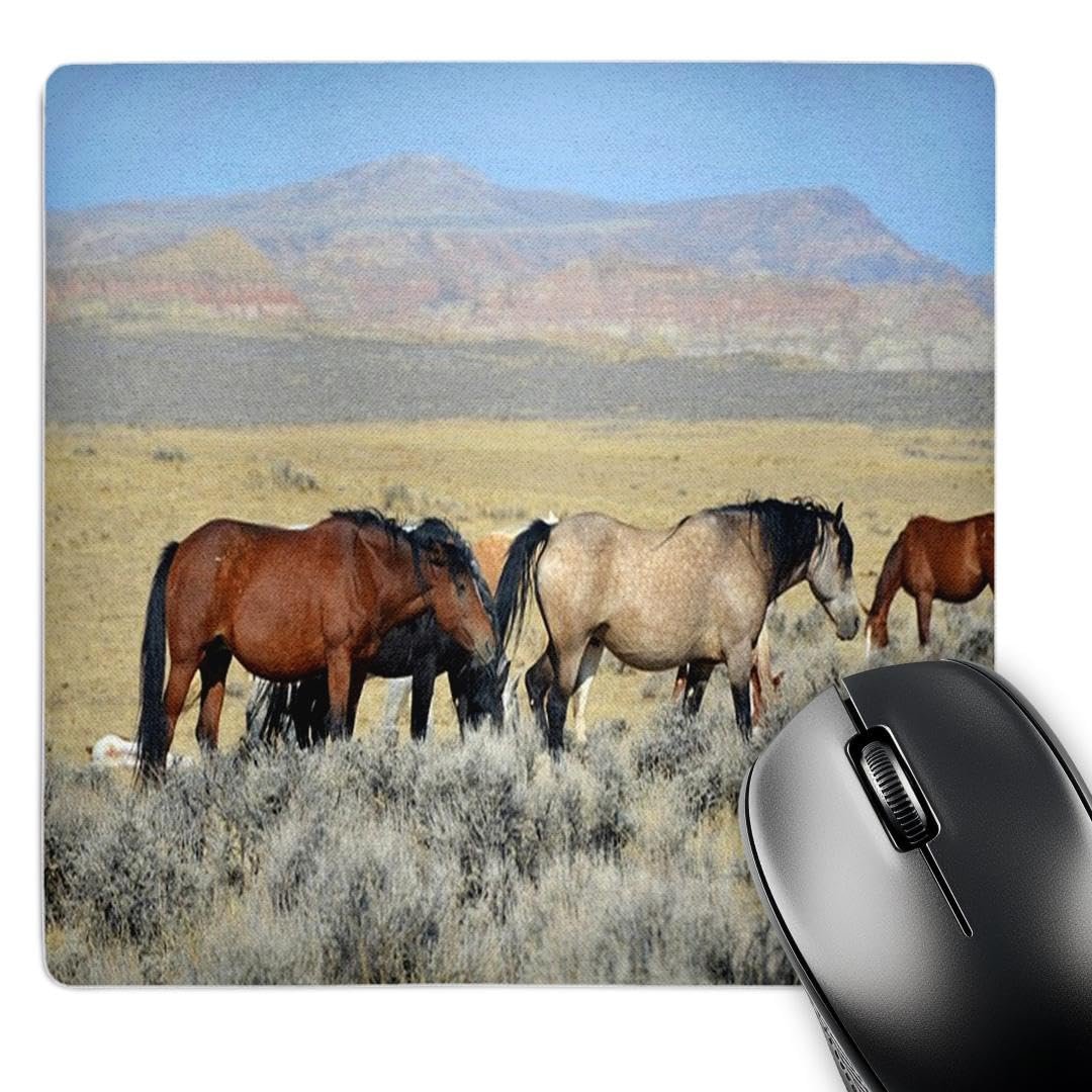 3dRose Alfombrilla de ratón 8 x 8 Wild Mustang (mp98653-1)