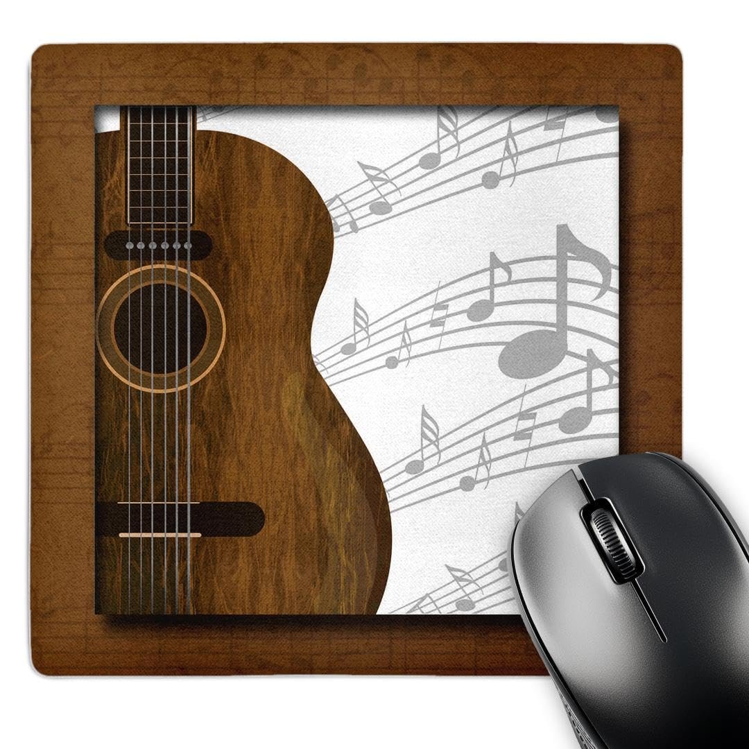 3D Rose Alfombrilla de ratón mate Guitar Music 8 x 8"