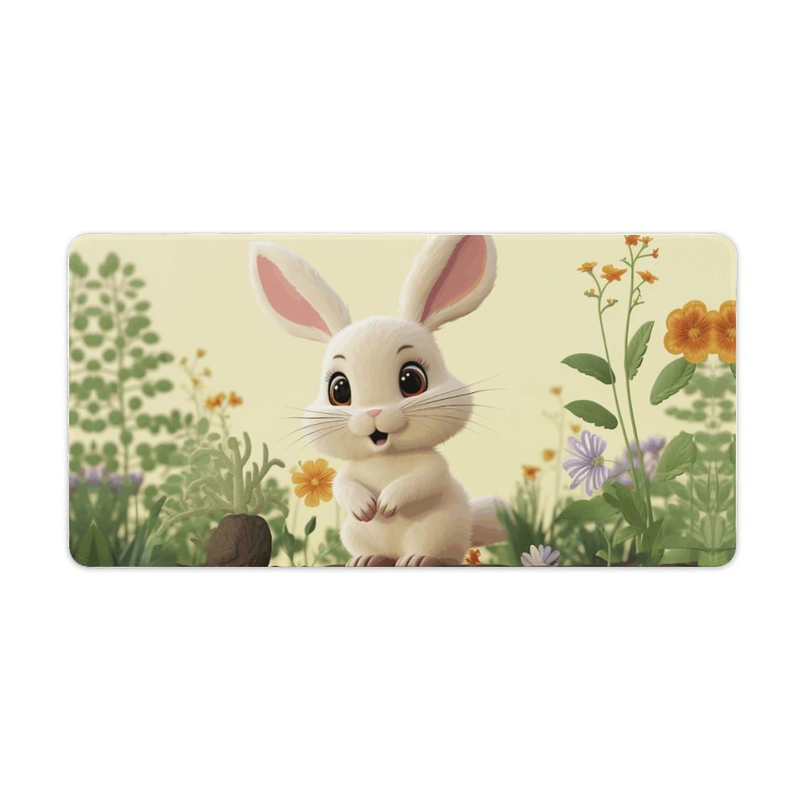 Mousepad grande antideslizante con diseño Conejito