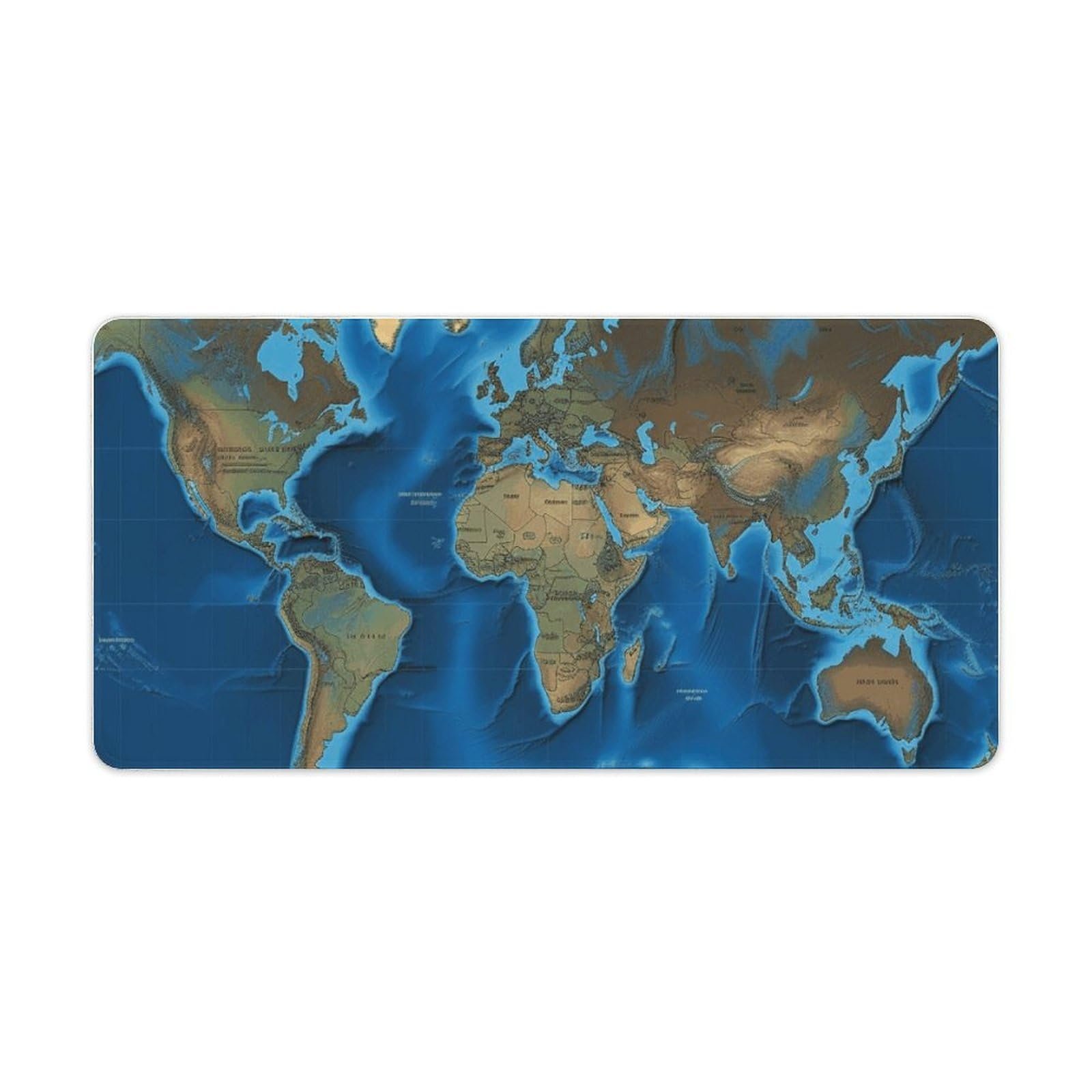 Mousepad grande Mapa Mundial 23.6x11.8 in Antideslizante