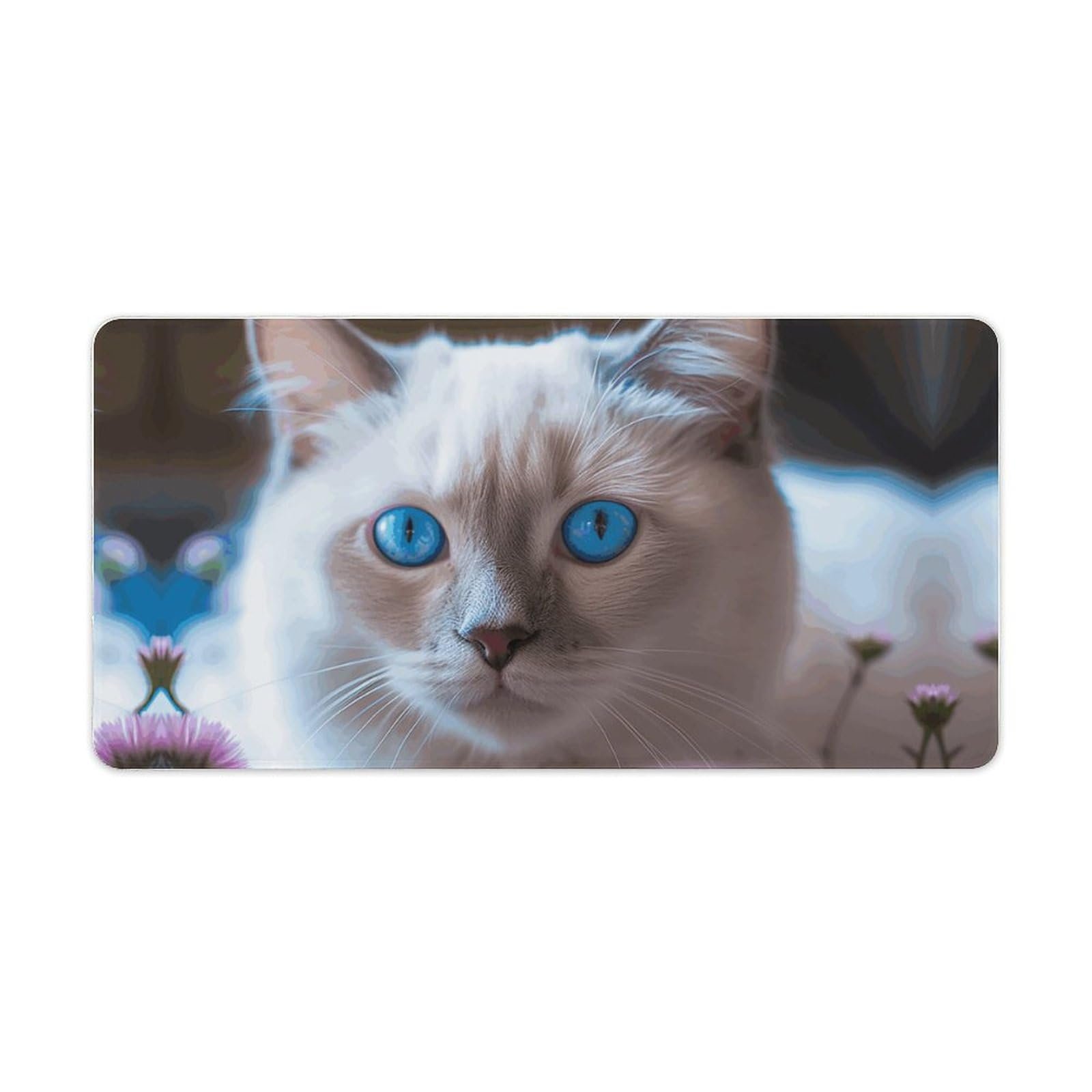 Mousepad grande Gato ojos azules — Antideslizante