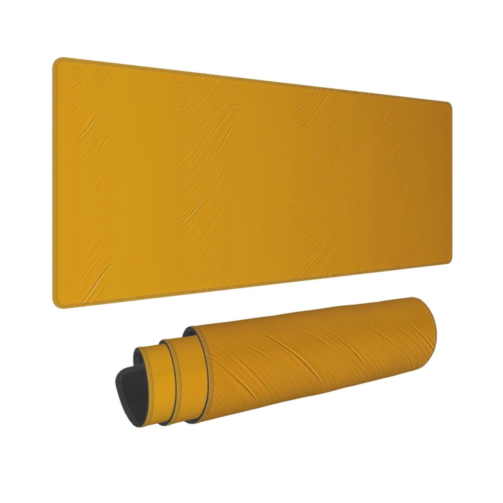 Alfombrilla XXL para Gaming 30x80 cm Mostaza/Negro